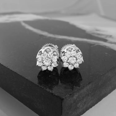 Diamond Stud Earrings in 10k Yellow Gold .54 Ctw